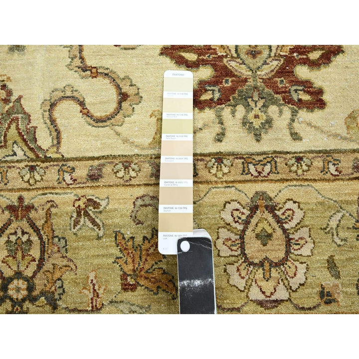 5'5" x 8'1" New Hand Knotted Ivory Wool Rectangle Oriental Rug - MOA10276362