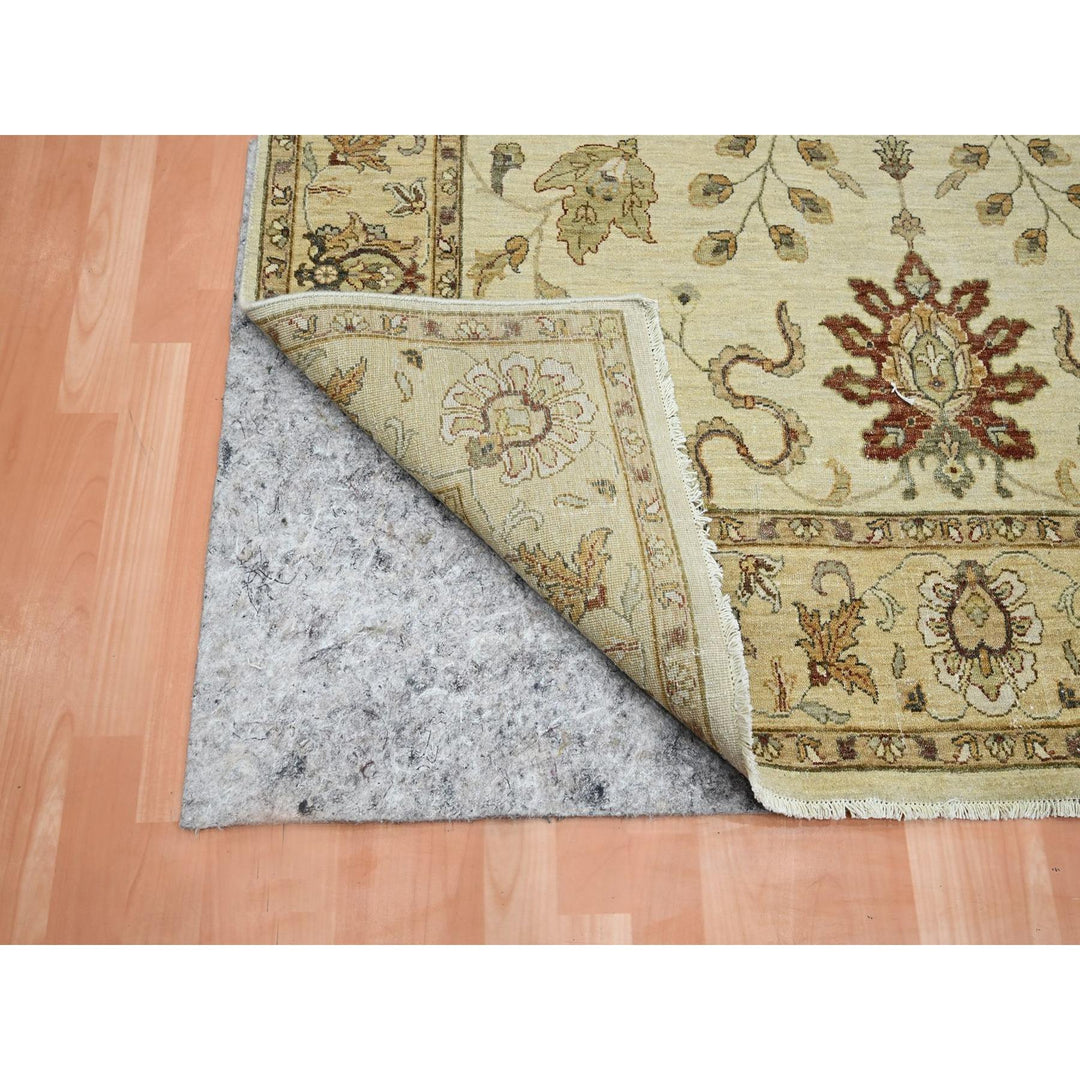 5'4" x 8'0" New Hand Knotted Ivory Wool Rectangle Oriental Rug - MOA10276363