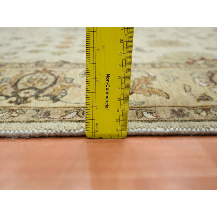 5'4" x 8'0" New Hand Knotted Ivory Wool Rectangle Oriental Rug - MOA10276363