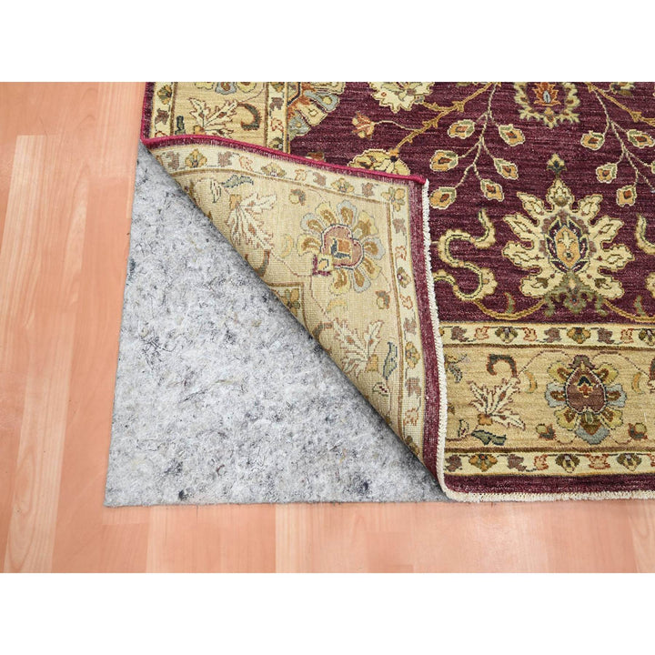 5'1" x 6'5" New Hand Knotted Red Wool Rectangle Oriental Rug - MOA10276364