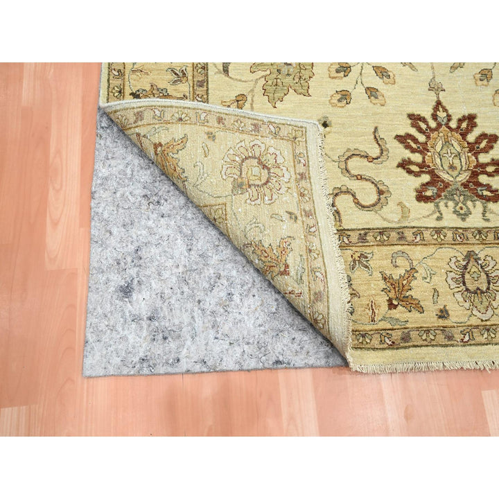 5'5" x 8'4" New Hand Knotted Ivory Wool Rectangle Oriental Rug - MOA10276365