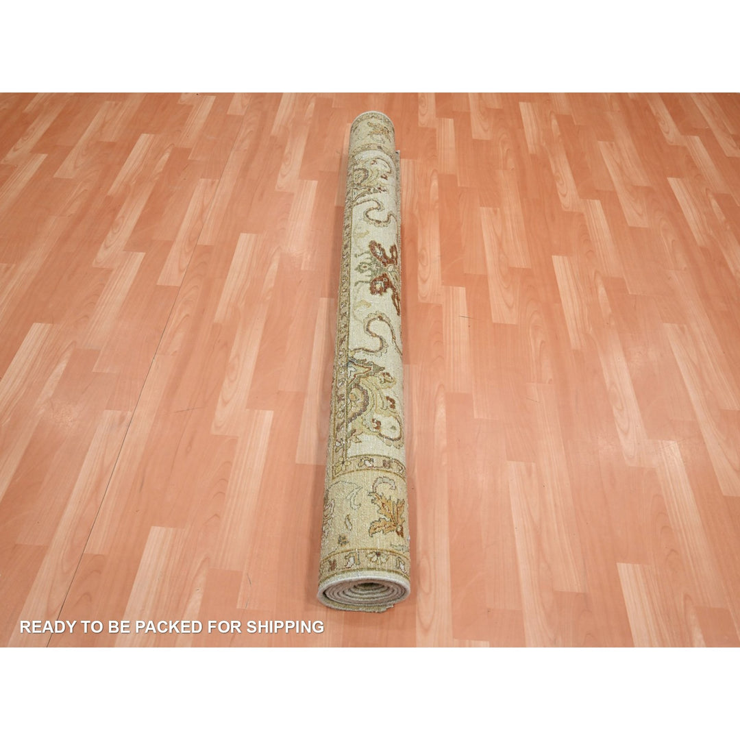 5'5" x 8'4" New Hand Knotted Ivory Wool Rectangle Oriental Rug - MOA10276365