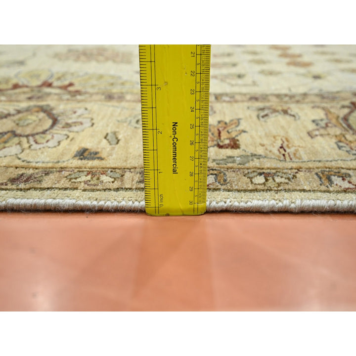 5'5" x 8'4" New Hand Knotted Ivory Wool Rectangle Oriental Rug - MOA10276365
