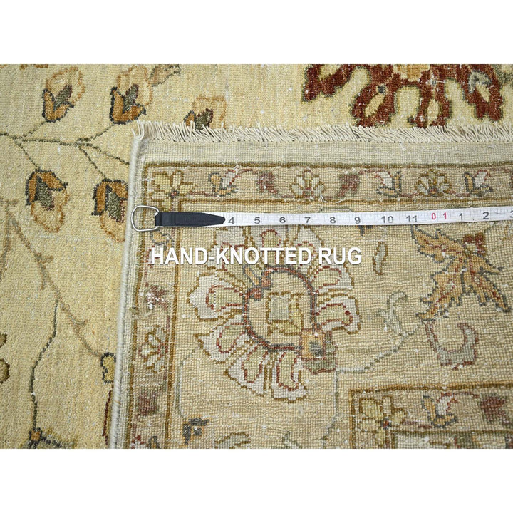 5'5" x 8'4" New Hand Knotted Ivory Wool Rectangle Oriental Rug - MOA10276365