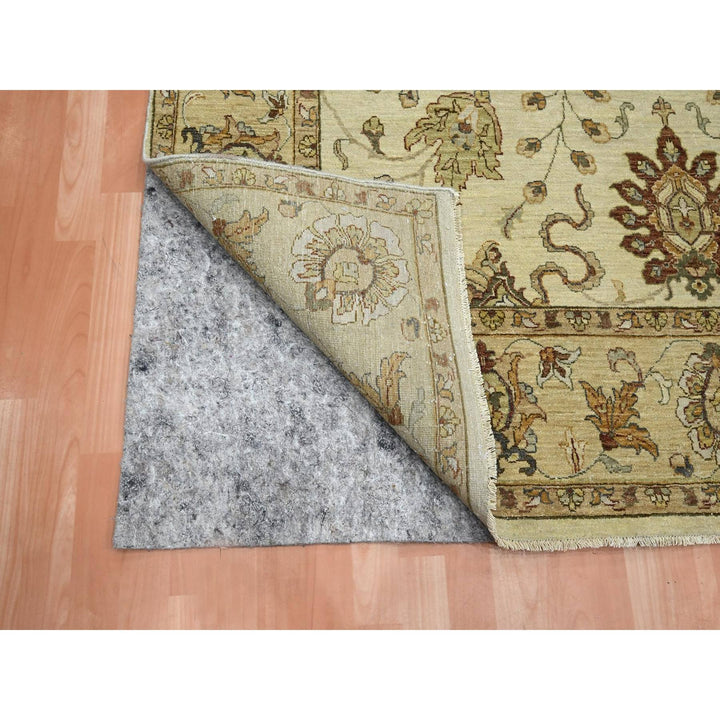 6'5" x 8'1" New Hand Knotted Ivory Wool Rectangle Oriental Rug - MOA10276367