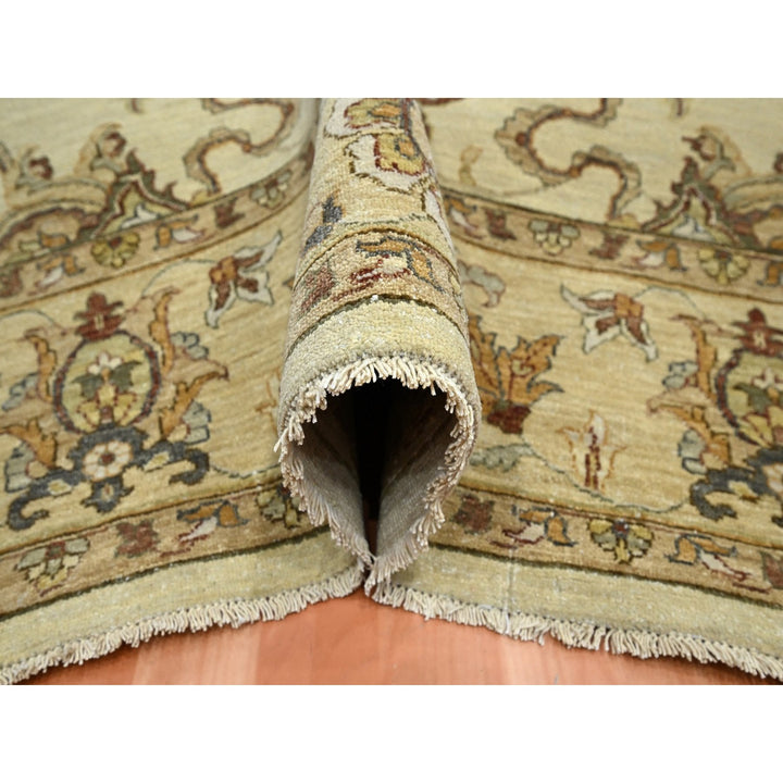 6'5" x 8'1" New Hand Knotted Ivory Wool Rectangle Oriental Rug - MOA10276367