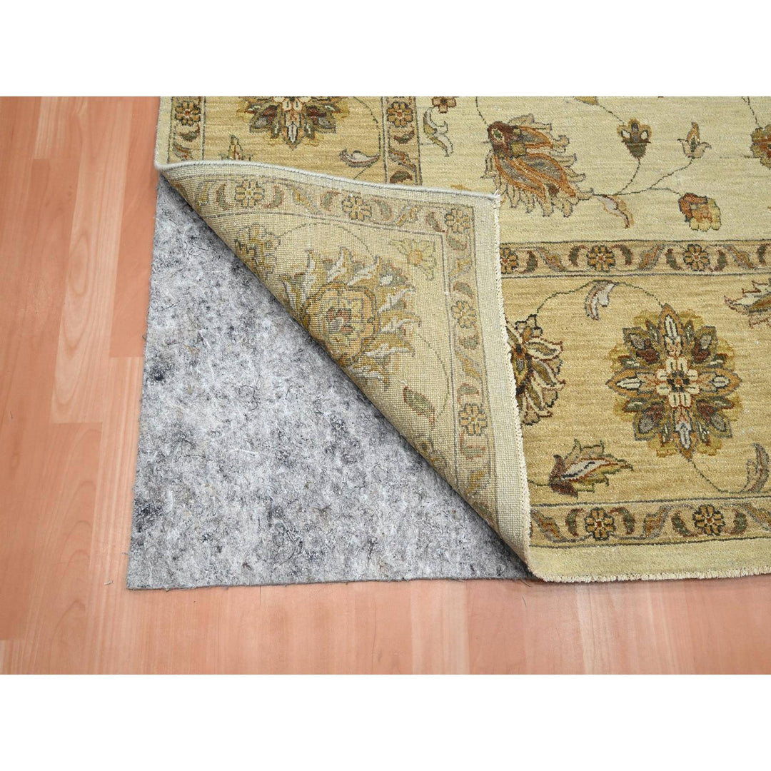 7'11" x 10'0" New Hand Knotted Ivory Wool Rectangle Oriental Rug - MOA10276373