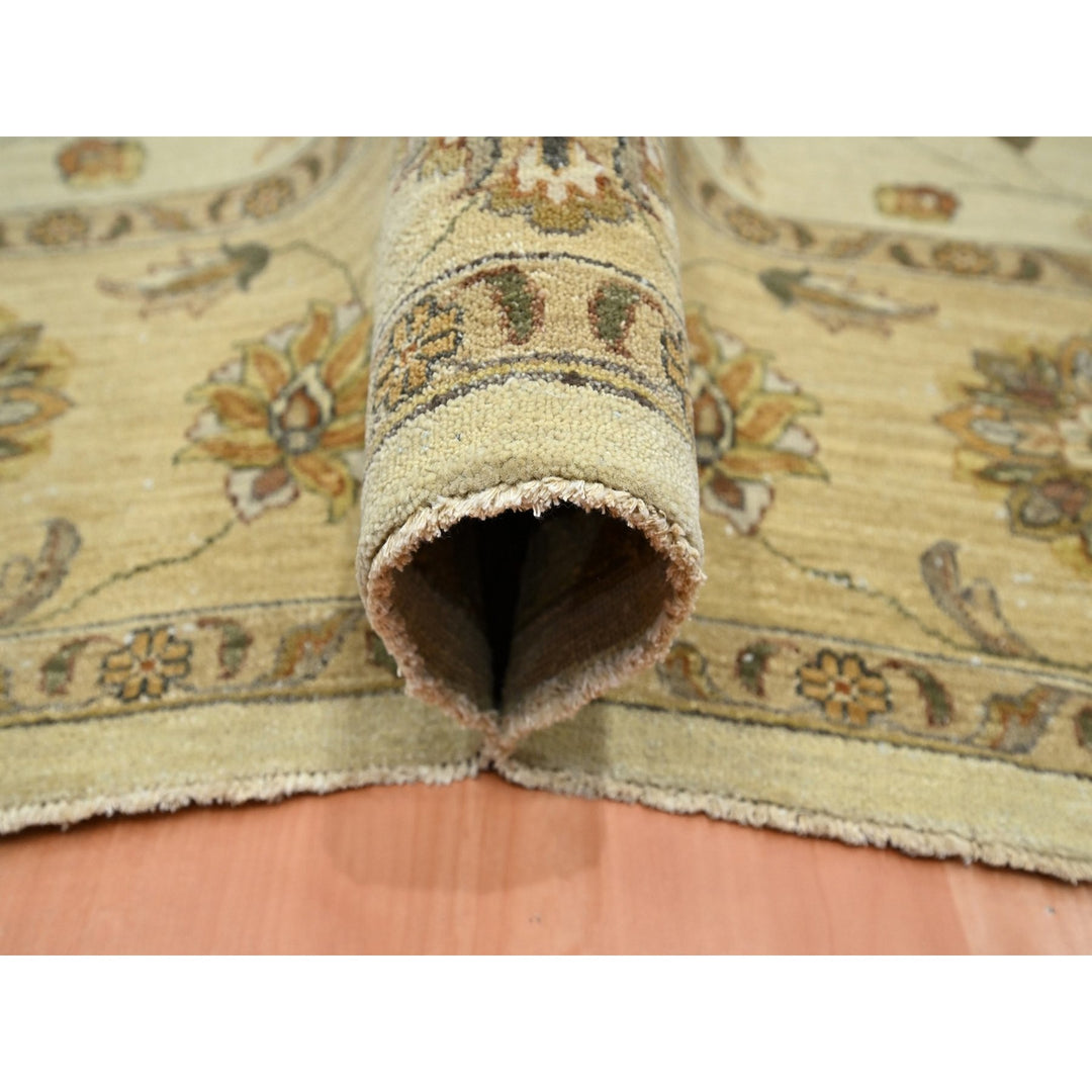 7'11" x 10'0" New Hand Knotted Ivory Wool Rectangle Oriental Rug - MOA10276373