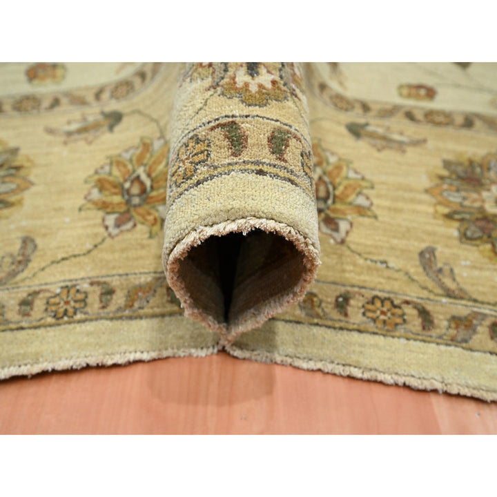 7'11" x 10'0" New Hand Knotted Ivory Wool Rectangle Oriental Rug - MOA10276373