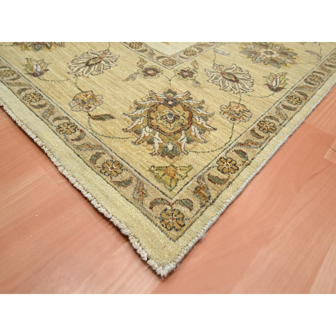 7'11" x 10'0" New Hand Knotted Ivory Wool Rectangle Oriental Rug - MOA10276373