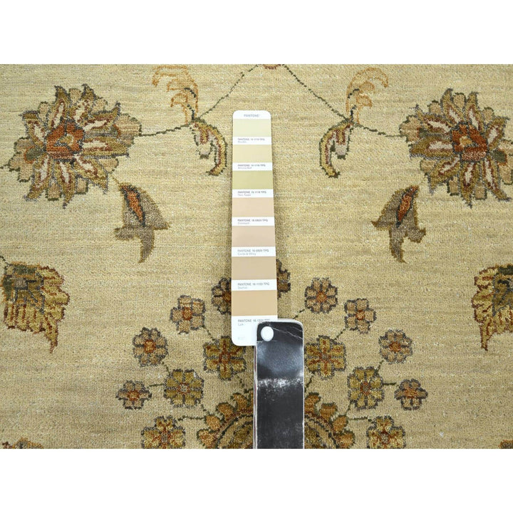 7'11" x 10'0" New Hand Knotted Ivory Wool Rectangle Oriental Rug - MOA10276373