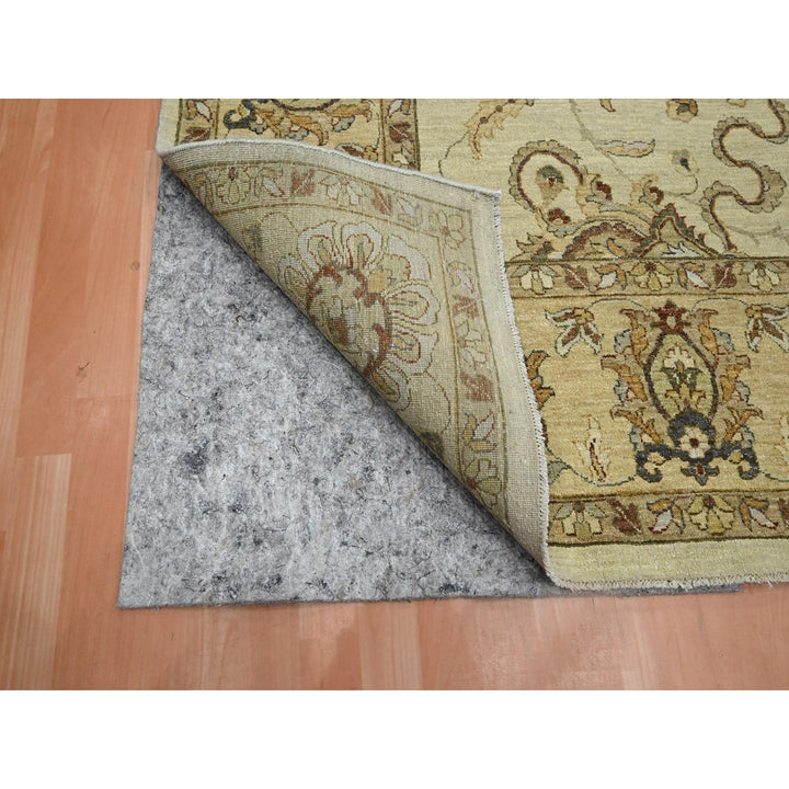 7'11" x 10'0" New Hand Knotted Ivory Wool Rectangle Oriental Rug - MOA10276375