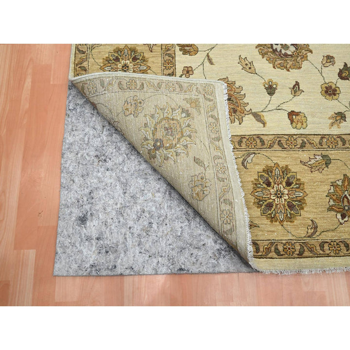 7'11" x 10'0" New Hand Knotted Ivory Wool Rectangle Oriental Rug - MOA10276377