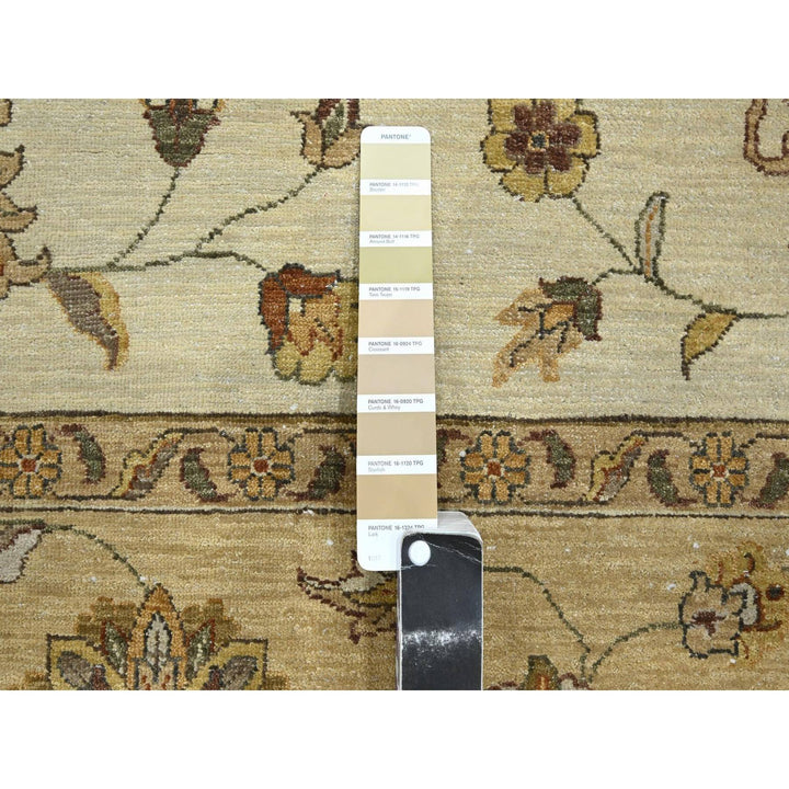 7'11" x 10'0" New Hand Knotted Ivory Wool Rectangle Oriental Rug - MOA10276377