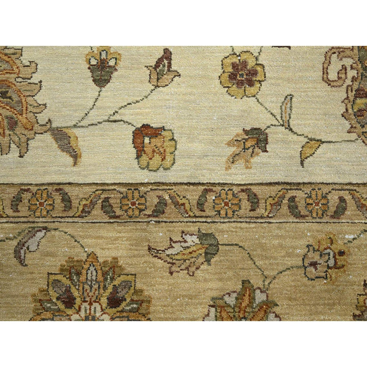 7'11" x 10'0" New Hand Knotted Ivory Wool Rectangle Oriental Rug - MOA10276377