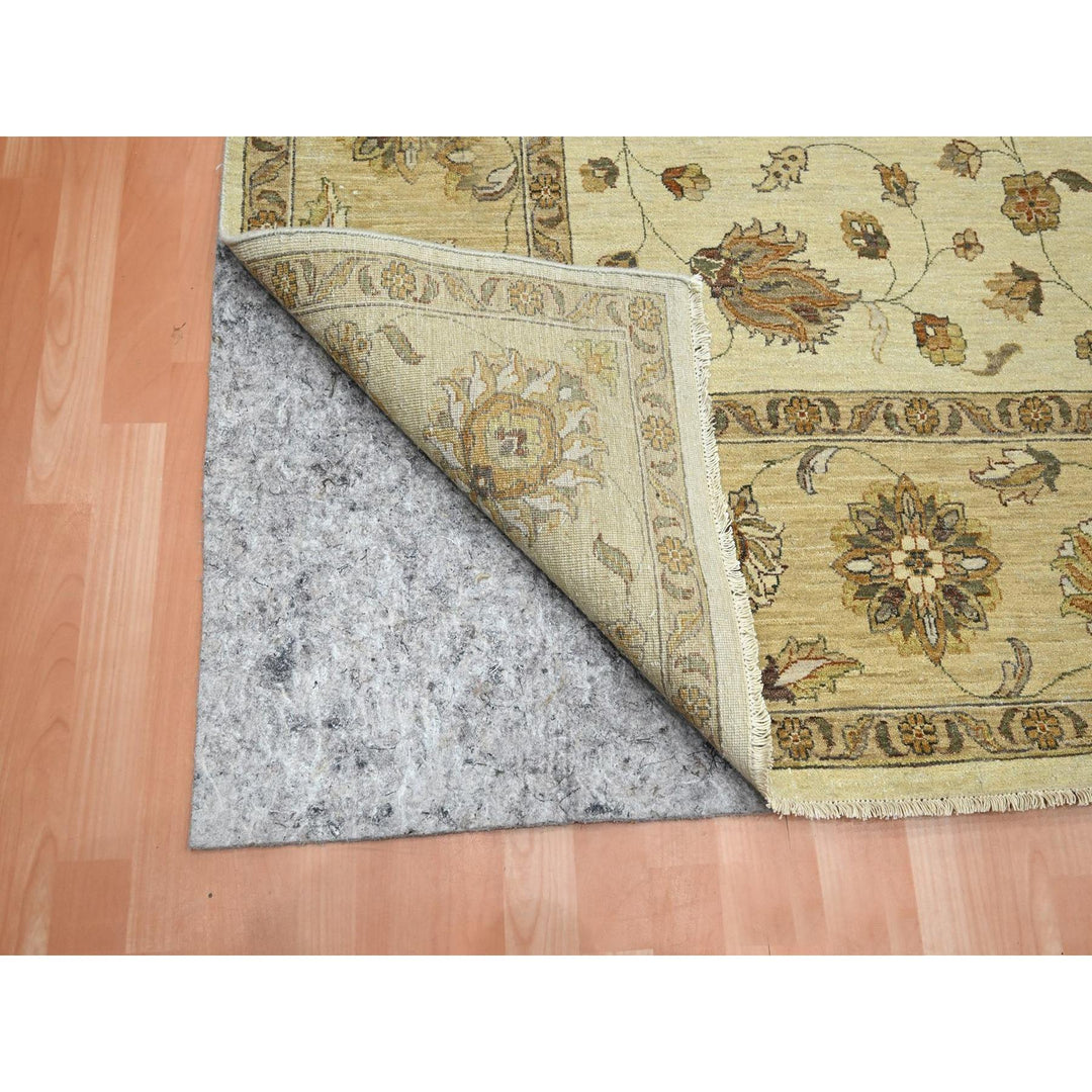 8'3" x 11'6" New Hand Knotted Ivory Wool Rectangle Oriental Rug - MOA10276378
