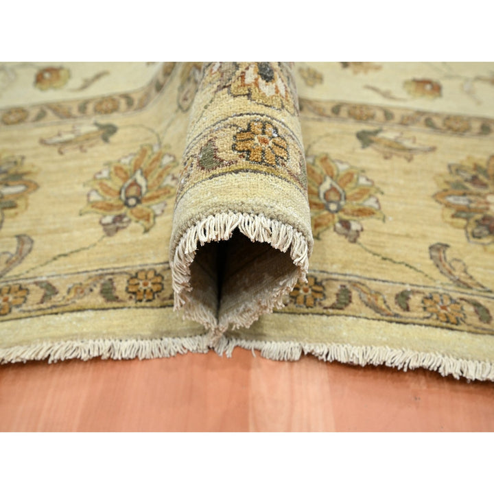 8'3" x 11'6" New Hand Knotted Ivory Wool Rectangle Oriental Rug - MOA10276378