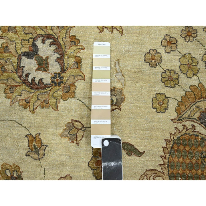 8'3" x 11'6" New Hand Knotted Ivory Wool Rectangle Oriental Rug - MOA10276378