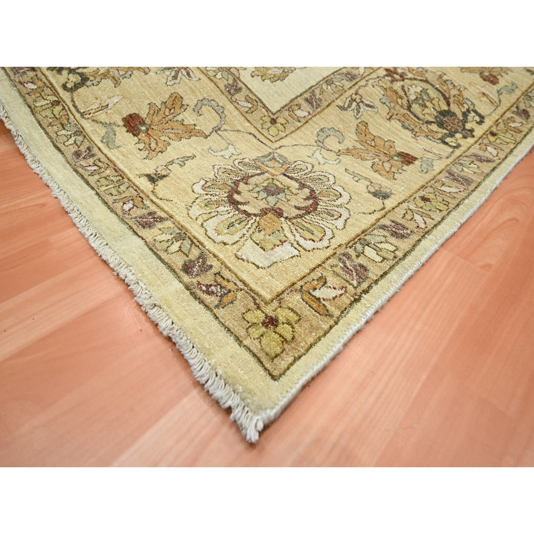 7'11" x 10'0" New Hand Knotted Ivory Wool Rectangle Oriental Rug - MOA10276379