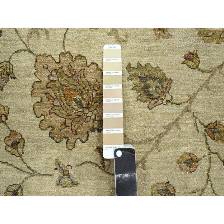 7'11" x 10'0" New Hand Knotted Ivory Wool Rectangle Oriental Rug - MOA10276379
