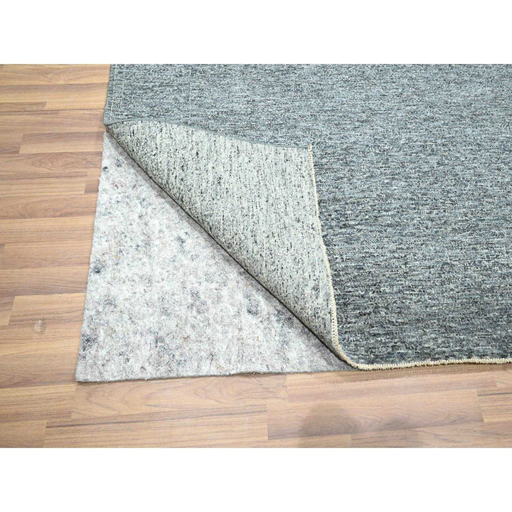 8'3" x 10'1" New Hand Knotted Grey Wool Rectangle Oriental Rug - MOA10276380