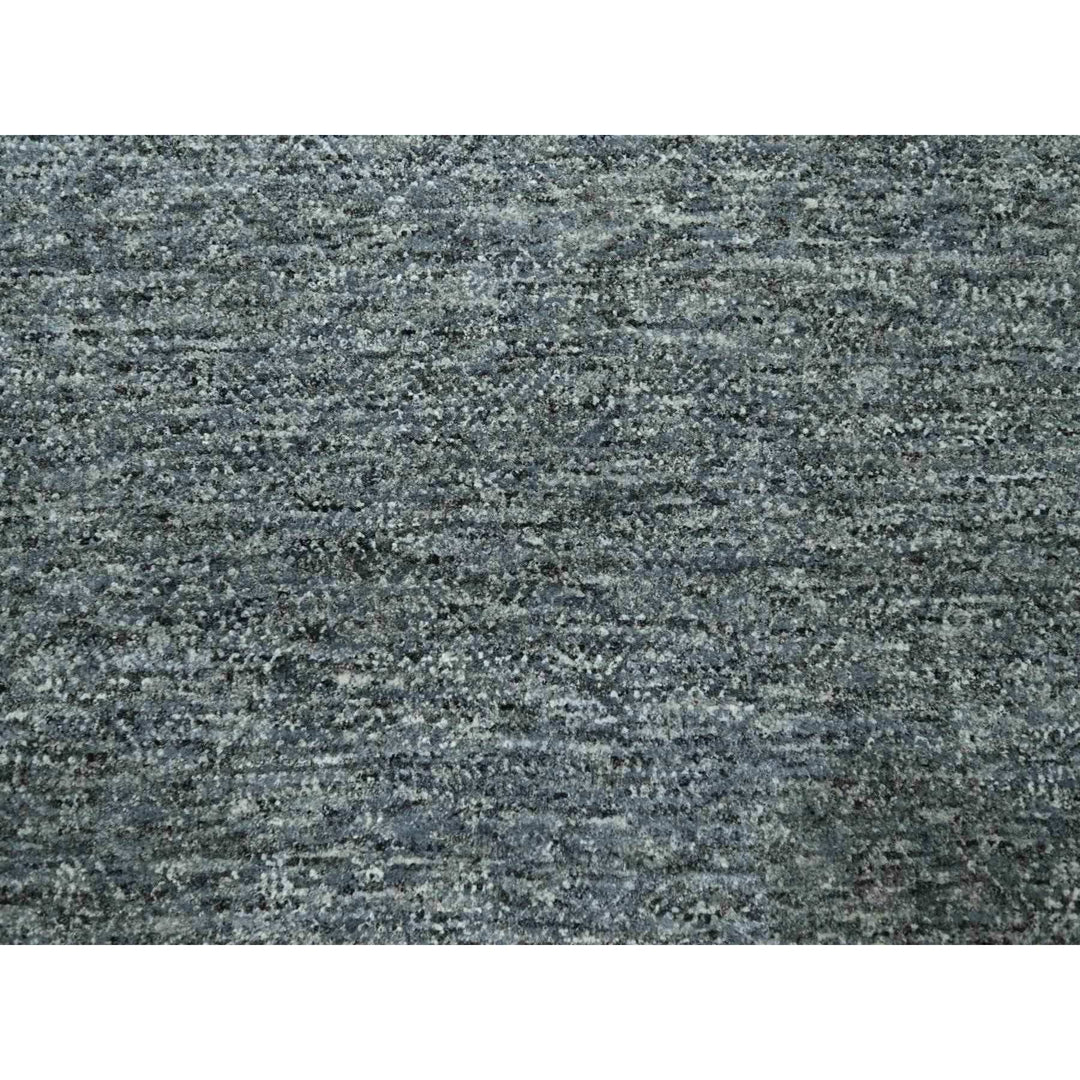 8'3" x 10'1" New Hand Knotted Grey Wool Rectangle Oriental Rug - MOA10276380