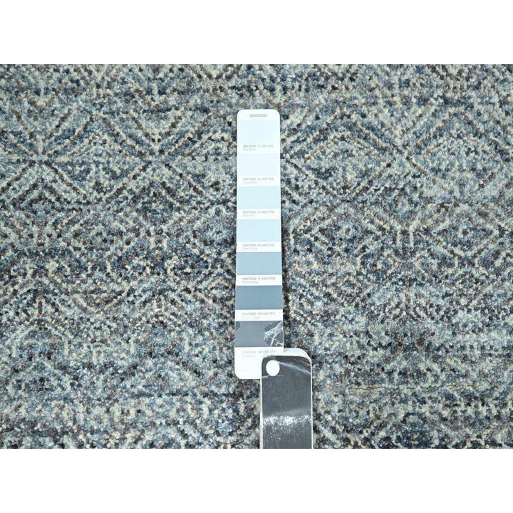 9'0" x 11'10" New Hand Knotted Grey Wool Rectangle Oriental Rug - MOA10276387