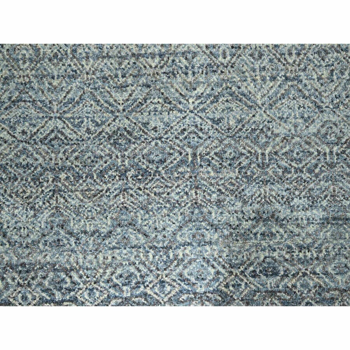 9'0" x 11'10" New Hand Knotted Grey Wool Rectangle Oriental Rug - MOA10276387