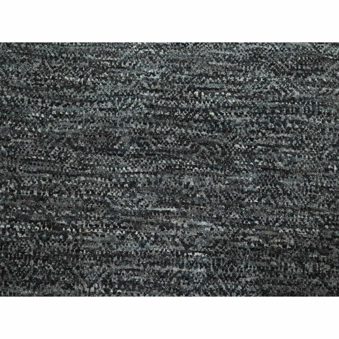 9'1" x 11'10" New Hand Knotted Grey Wool Rectangle Oriental Rug - MOA10276388