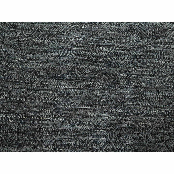 9'1" x 11'10" New Hand Knotted Grey Wool Rectangle Oriental Rug - MOA10276388