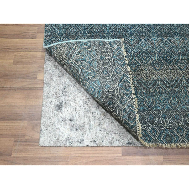 2'8" x 8'0" New Hand Knotted Blue Wool Runner Oriental Rug - MOA10276393