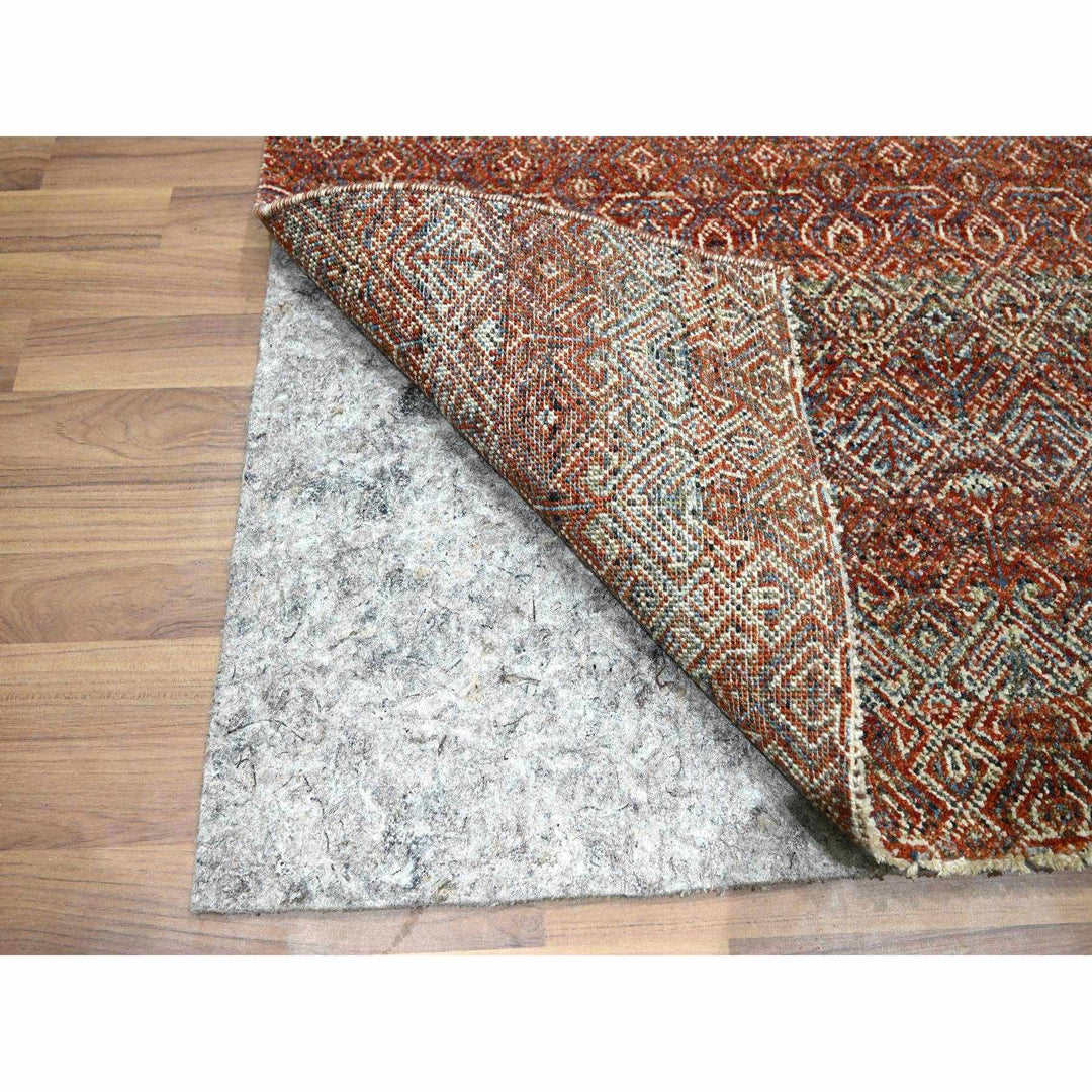 2'7" x 10'2" New Hand Knotted Red Wool Runner Oriental Rug - MOA10276396