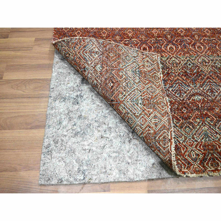 2'7" x 10'2" New Hand Knotted Red Wool Runner Oriental Rug - MOA10276396
