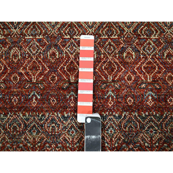 2'7" x 10'2" New Hand Knotted Red Wool Runner Oriental Rug - MOA10276396