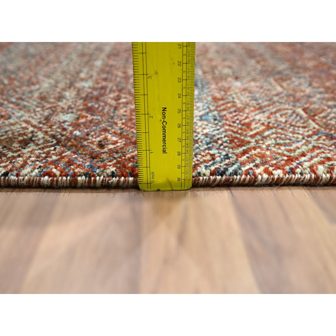 2'7" x 10'2" New Hand Knotted Red Wool Runner Oriental Rug - MOA10276396