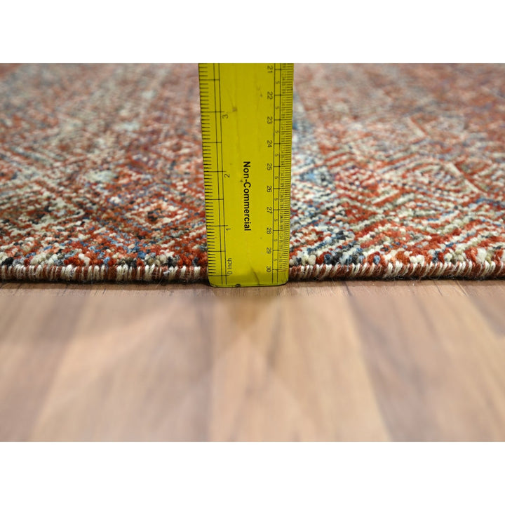 2'7" x 10'2" New Hand Knotted Red Wool Runner Oriental Rug - MOA10276396