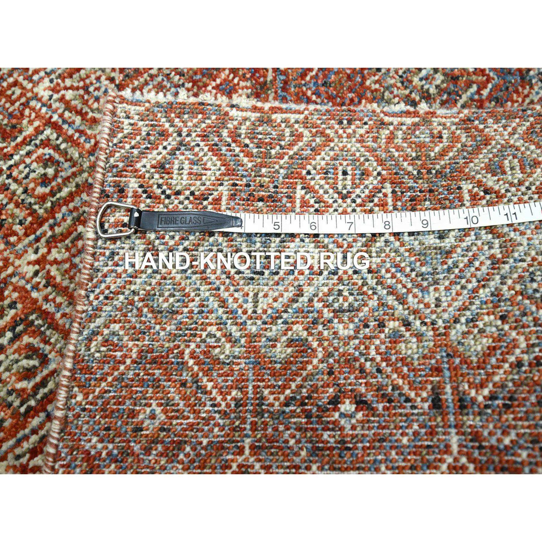 2'7" x 10'2" New Hand Knotted Red Wool Runner Oriental Rug - MOA10276396