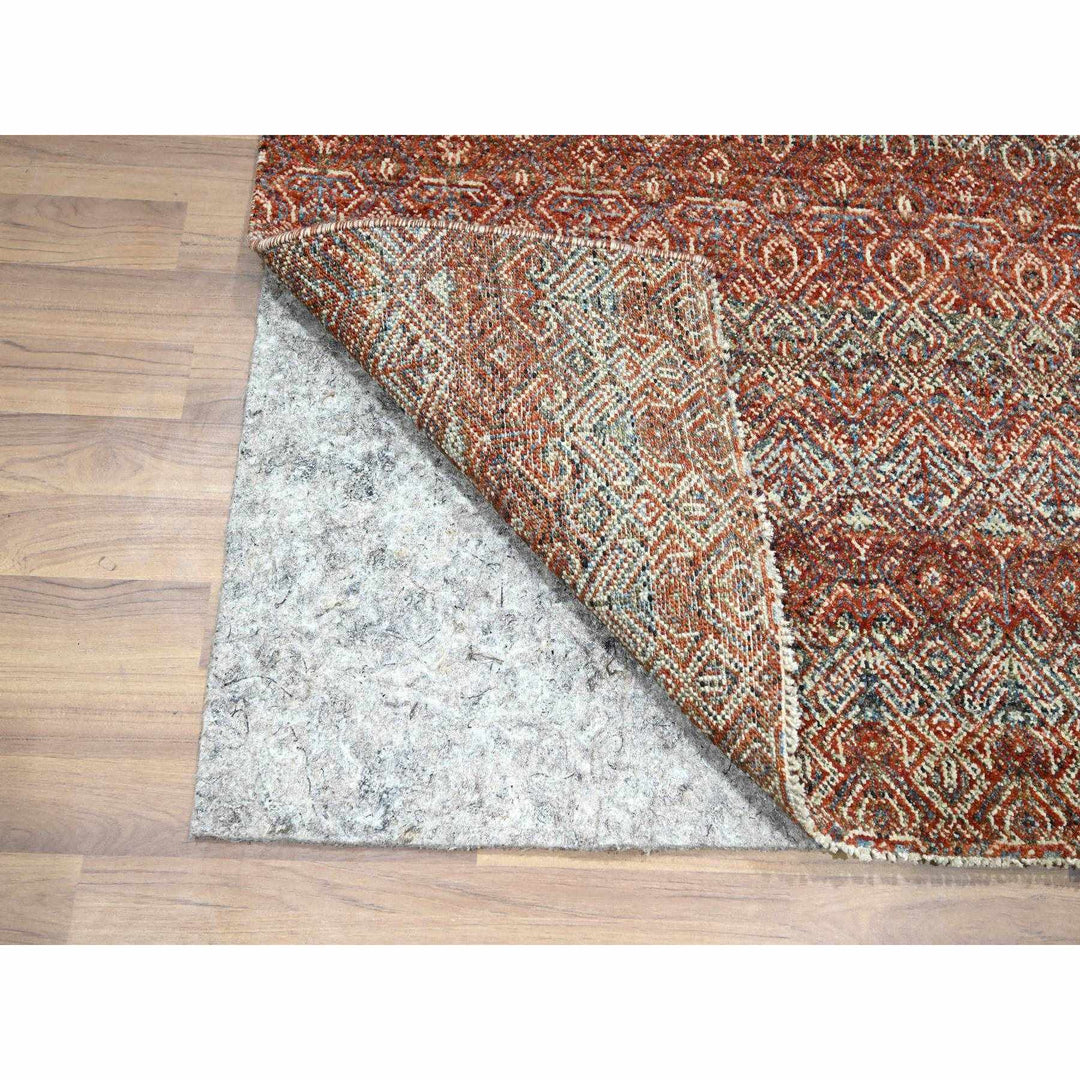 2'7" x 10'2" New Hand Knotted Red Wool Runner Oriental Rug - MOA10276397