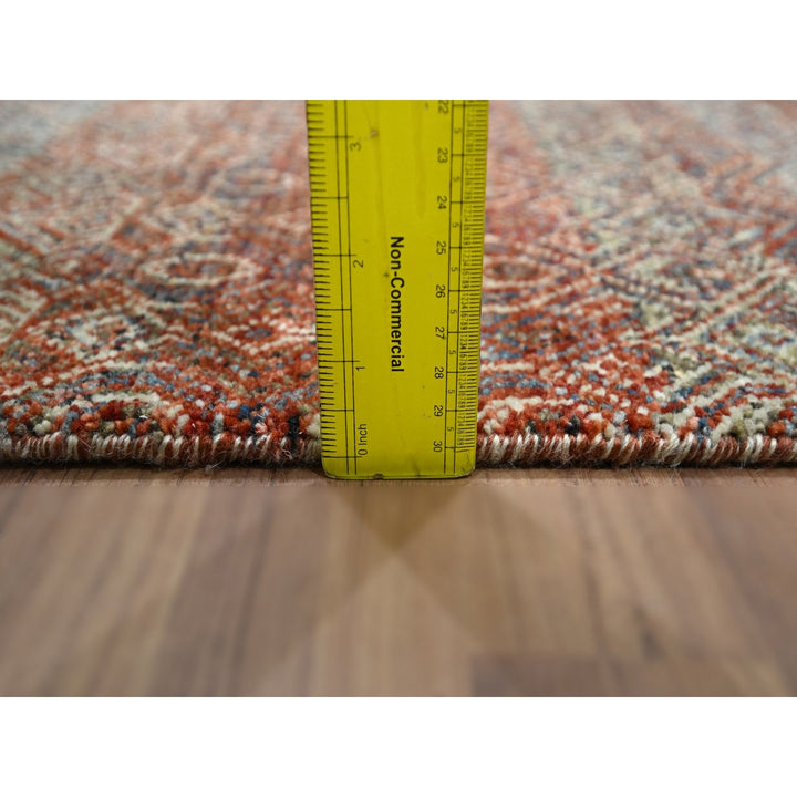 2'7" x 10'2" New Hand Knotted Red Wool Runner Oriental Rug - MOA10276397