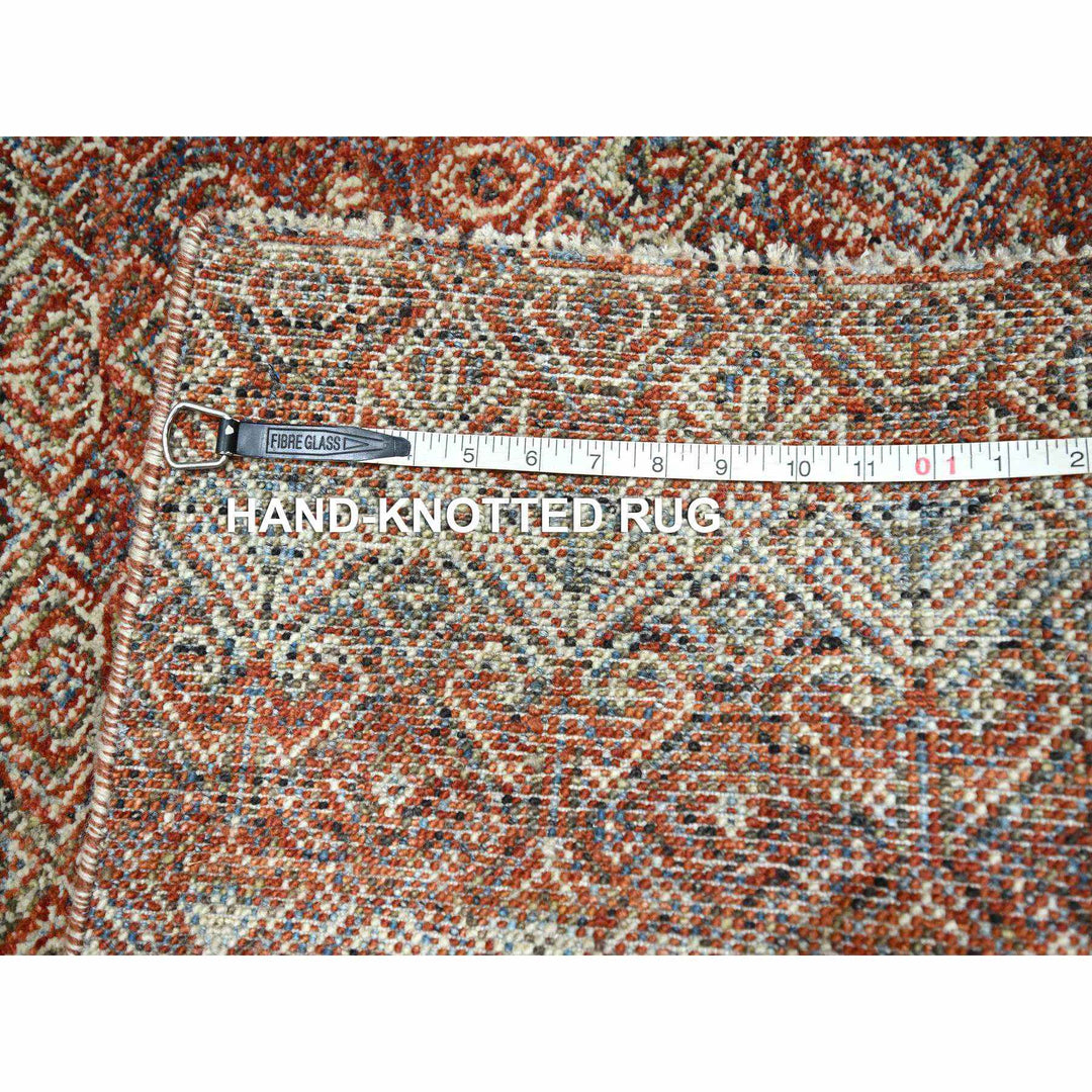 2'7" x 10'2" New Hand Knotted Red Wool Runner Oriental Rug - MOA10276397