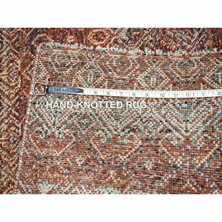 2'7" x 10'2" New Hand Knotted Red Wool Runner Oriental Rug - MOA10276397