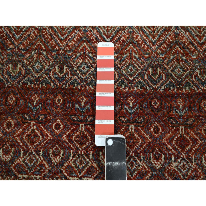 2'7" x 10'2" New Hand Knotted Red Wool Runner Oriental Rug - MOA10276398