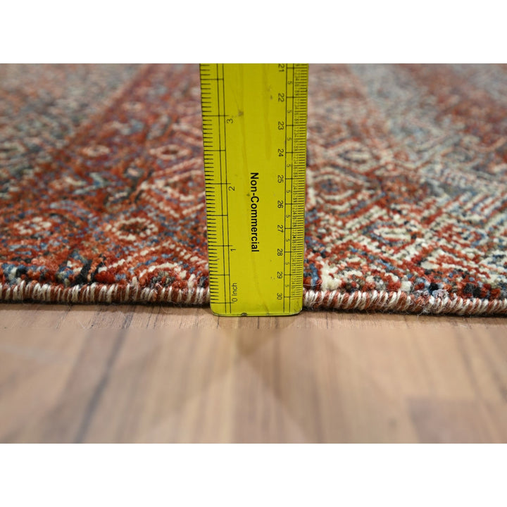 2'7" x 10'2" New Hand Knotted Red Wool Runner Oriental Rug - MOA10276398