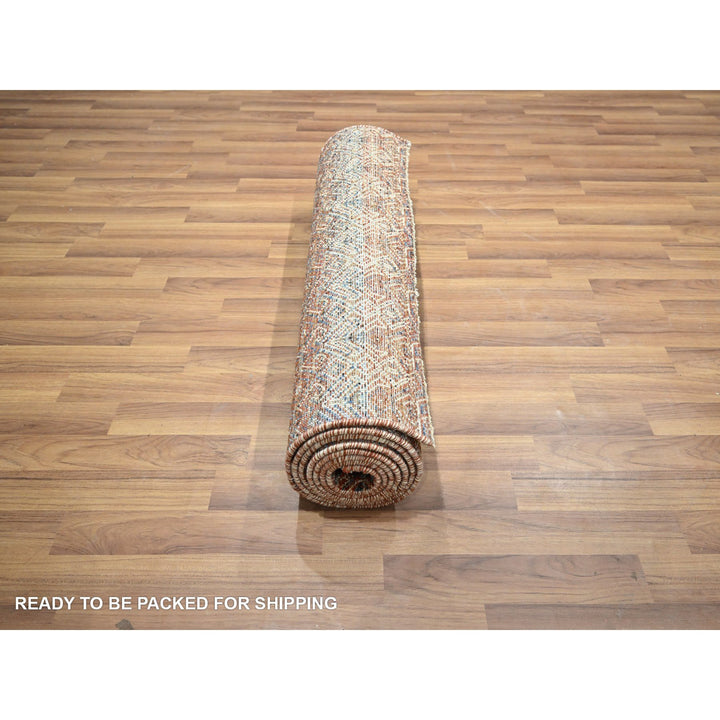 2'7" x 9'11" New Hand Knotted Red Wool Runner Oriental Rug - MOA10276399