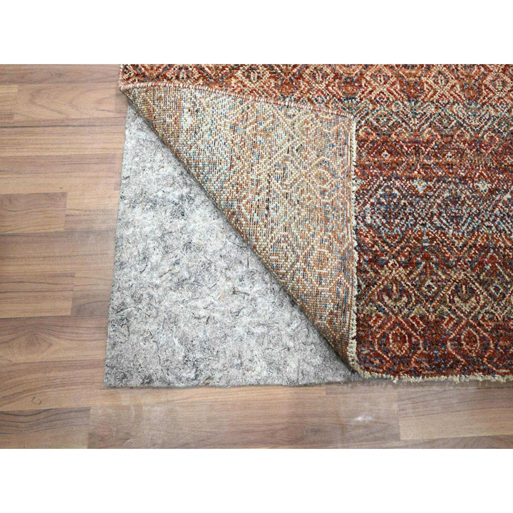 2'6" x 10'2" New Hand Knotted Red Wool Runner Oriental Rug - MOA10276400