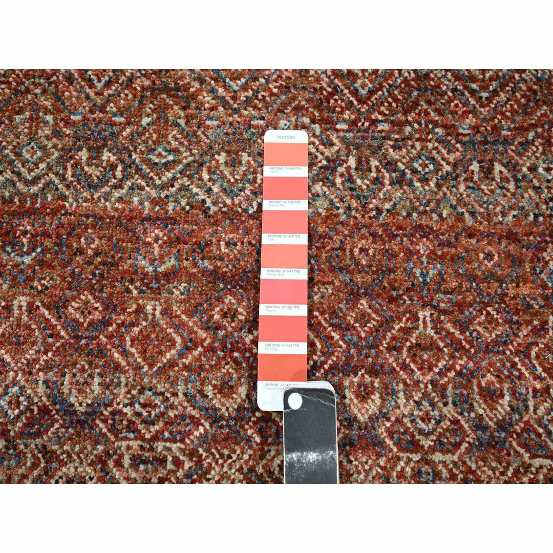 2'6" x 10'2" New Hand Knotted Red Wool Runner Oriental Rug - MOA10276400