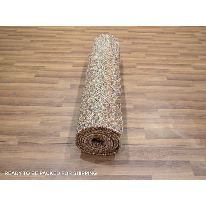 2'6" x 10'2" New Hand Knotted Red Wool Runner Oriental Rug - MOA10276400