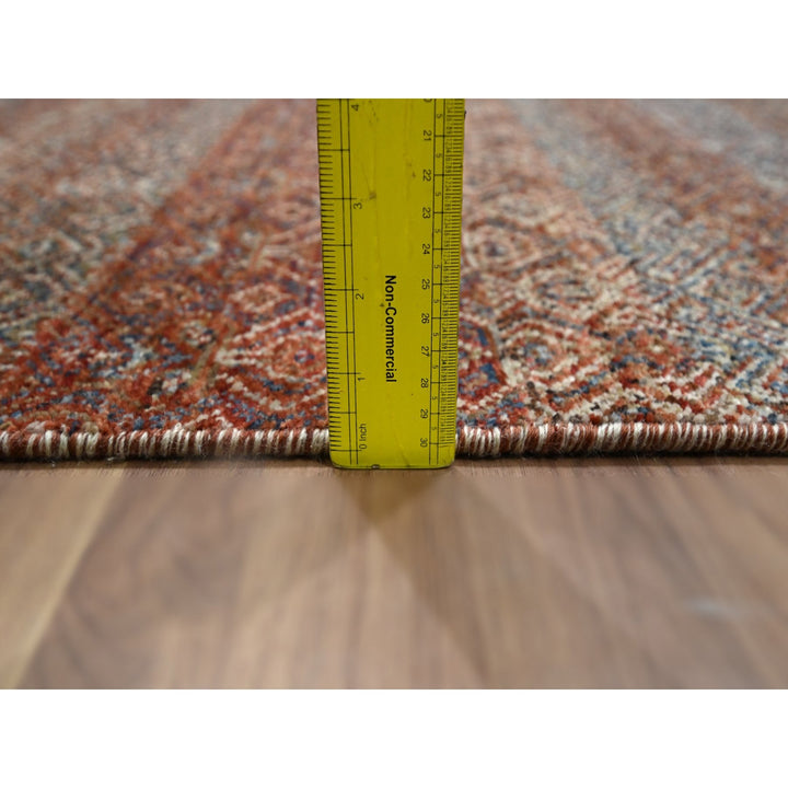 2'6" x 10'2" New Hand Knotted Red Wool Runner Oriental Rug - MOA10276400