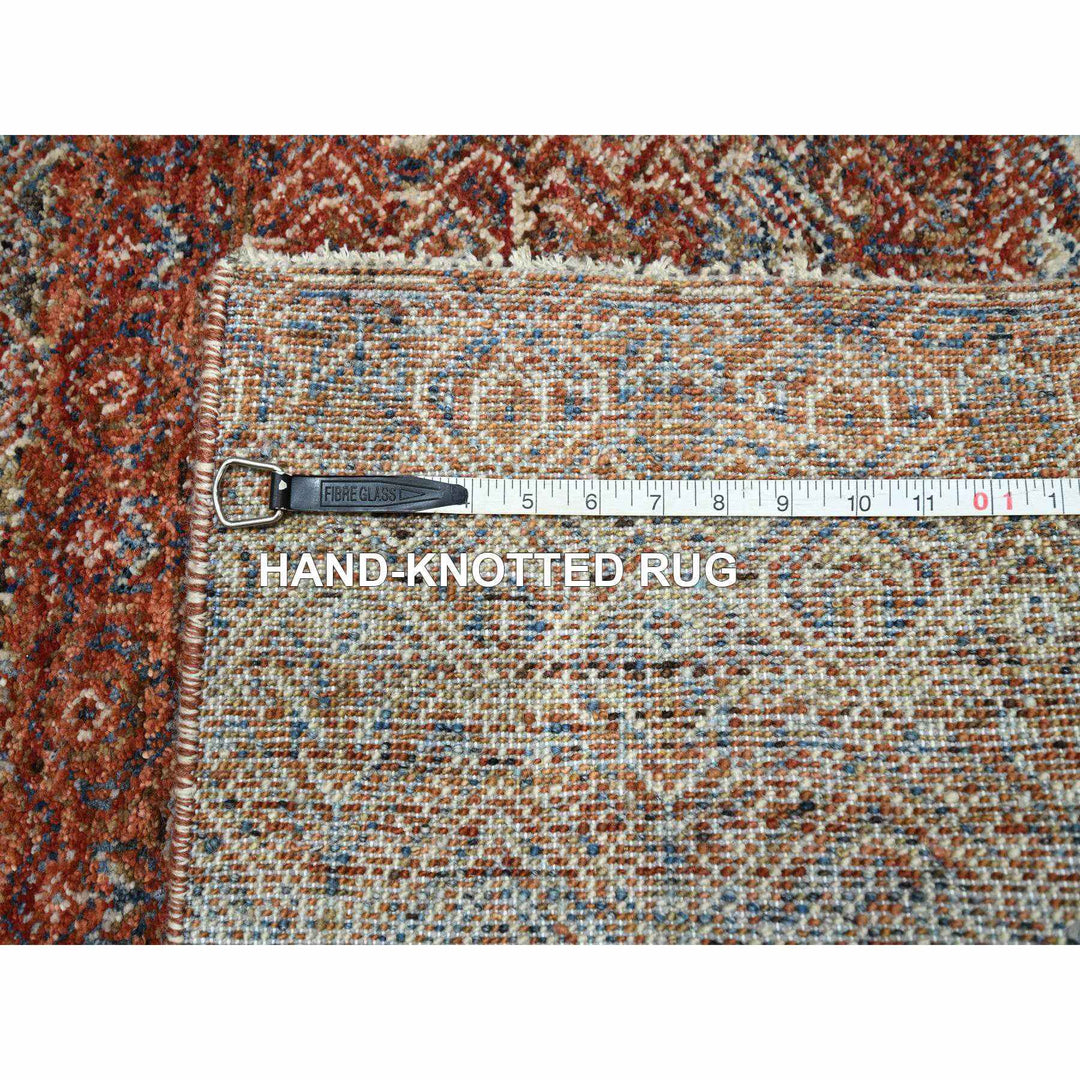 2'6" x 10'2" New Hand Knotted Red Wool Runner Oriental Rug - MOA10276400