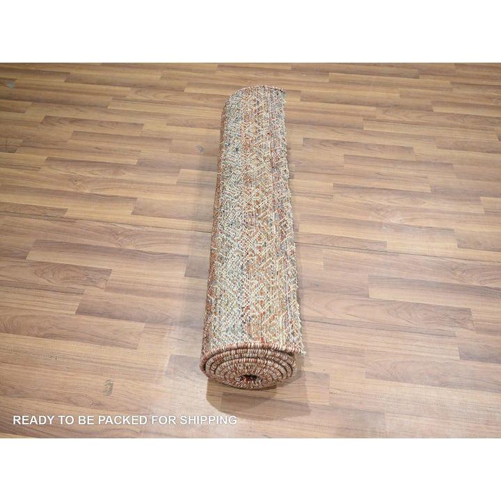 2'6" x 10'2" New Hand Knotted Red Wool Runner Oriental Rug - MOA10276401